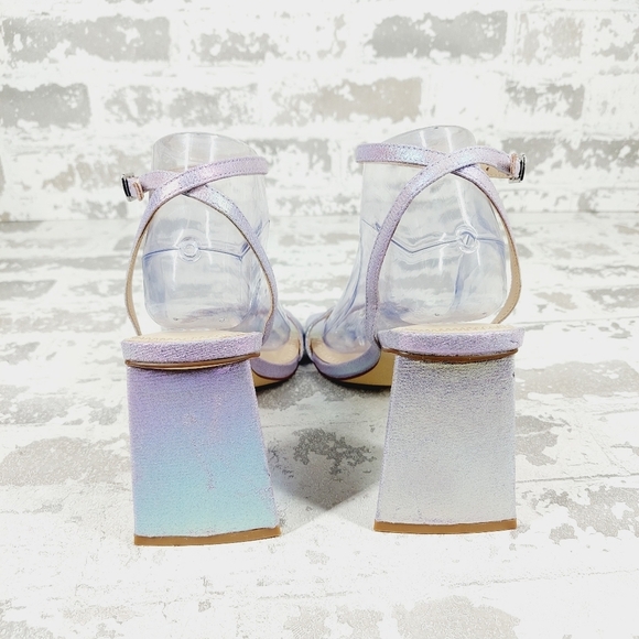 New Bp Parker Ankle Strap Square Open Toe Heeled Sandals W424 - Picture 6 of 14